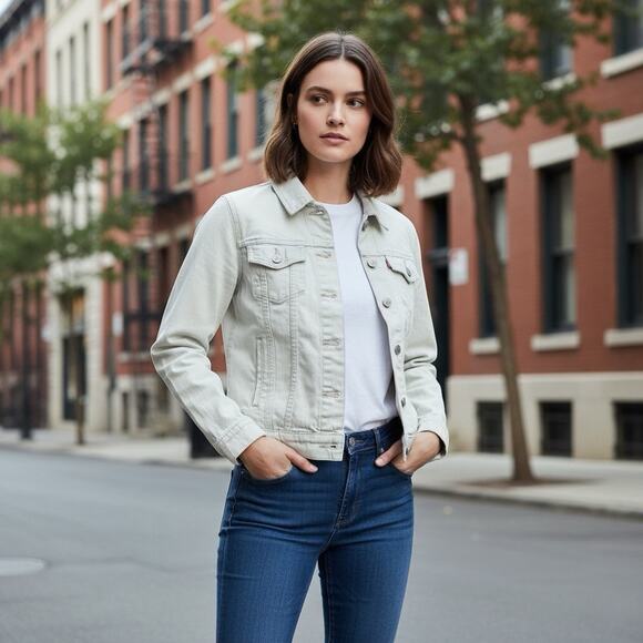 Levi’s Womens Light Wash Denim Trucker Jacket M Classic Jean Coat Casual Cowgirl - Picture 1 of 10